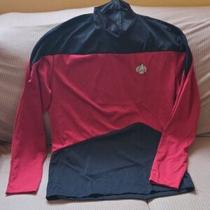 Red and Black Starfleet Uniform Top